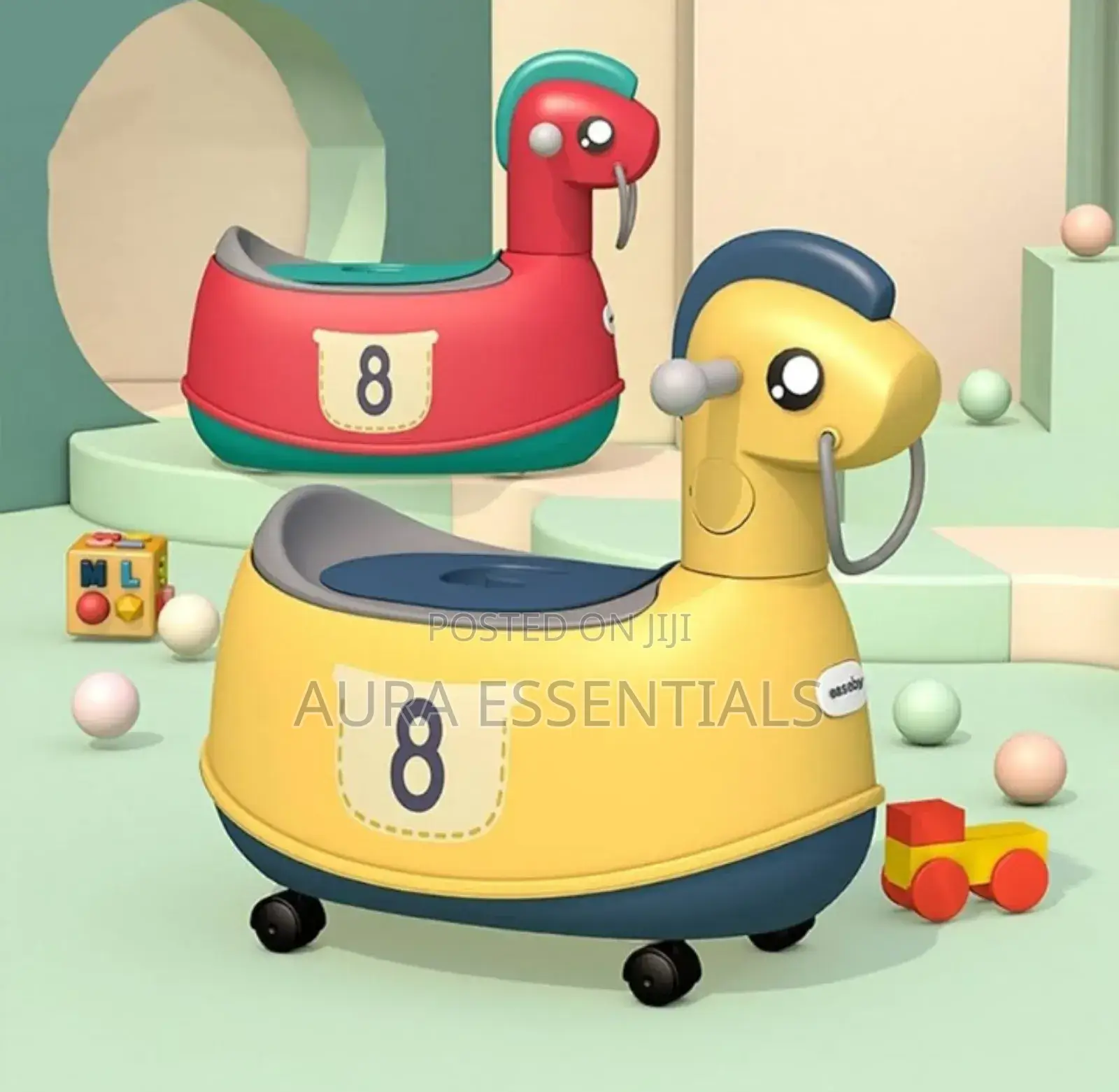 Yellow Rotating Horse Toilet Potty