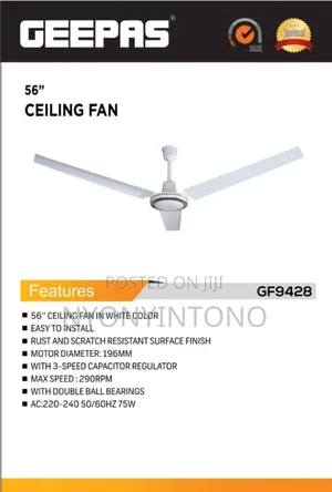 Geepas 56"High Quality Ceiling Fan With 2years Warranty.