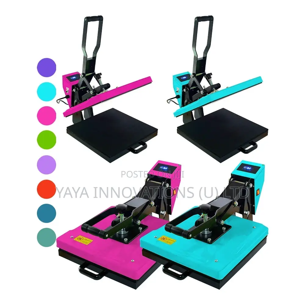 Flatbed Heat Press Machine Super 3838 T-Shirt Branding Black