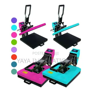 Flatbed Heat Press Machine Super 3838 T-Shirt Branding Black