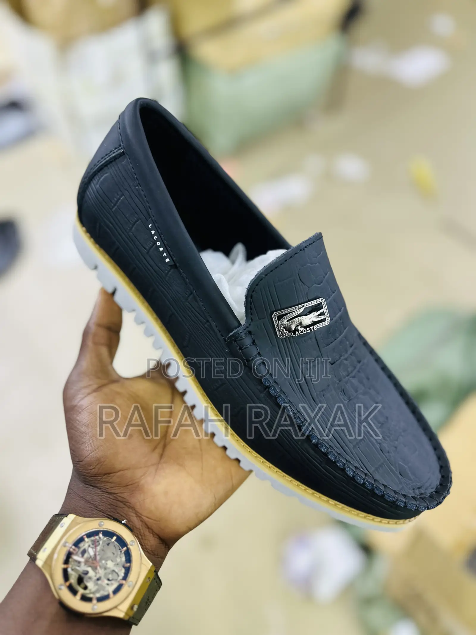 Original Lacoste Casual Premium Leather Flat Sole Moccasins