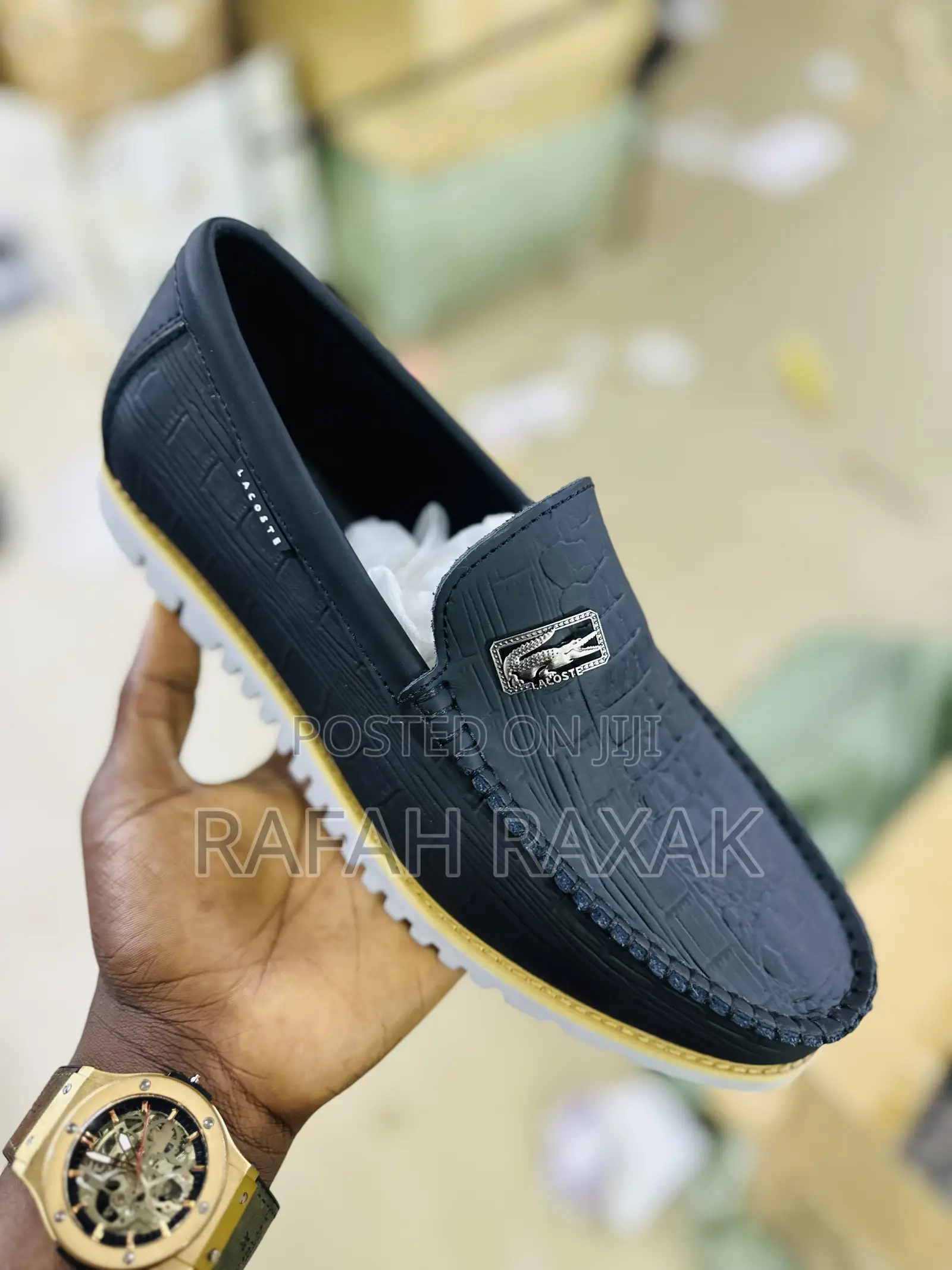Original Lacoste Casual Premium Leather Flat Sole Moccasins