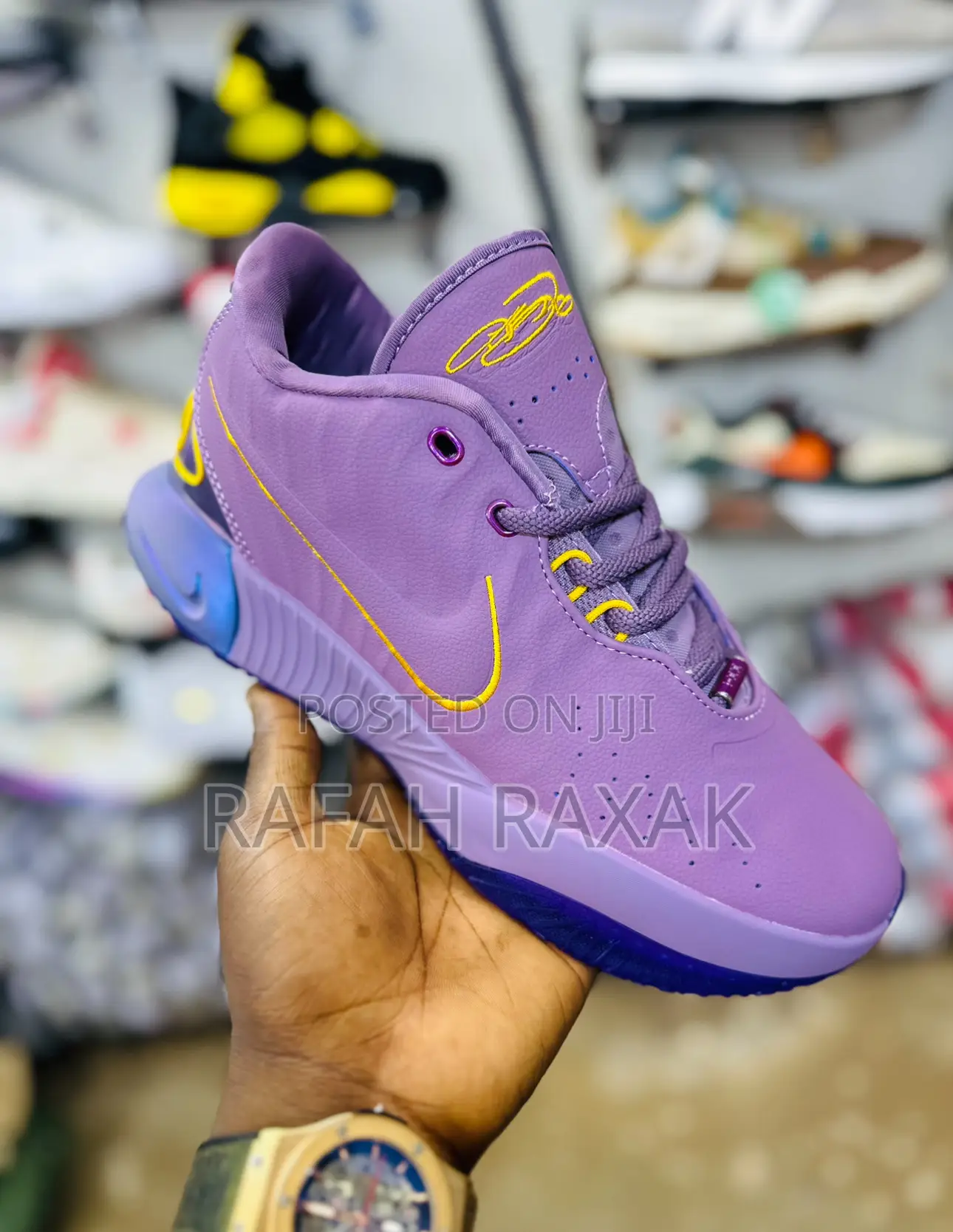 Original Purple Nike Lebron James 21 Basketball Sneaker