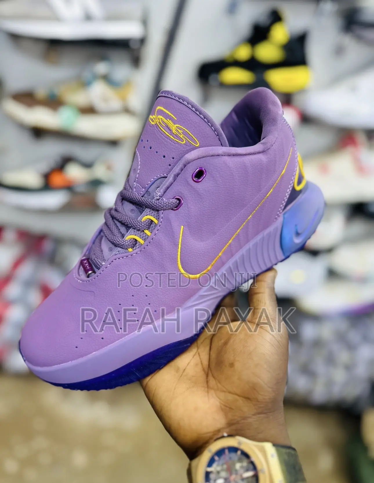 Original Purple Nike Lebron James 21 Basketball Sneaker