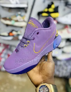 Original Purple Nike Lebron James 21 Basketball Sneaker
