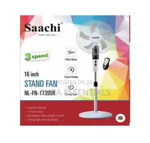 Saachi 16inch Stand Fan With Remote Control