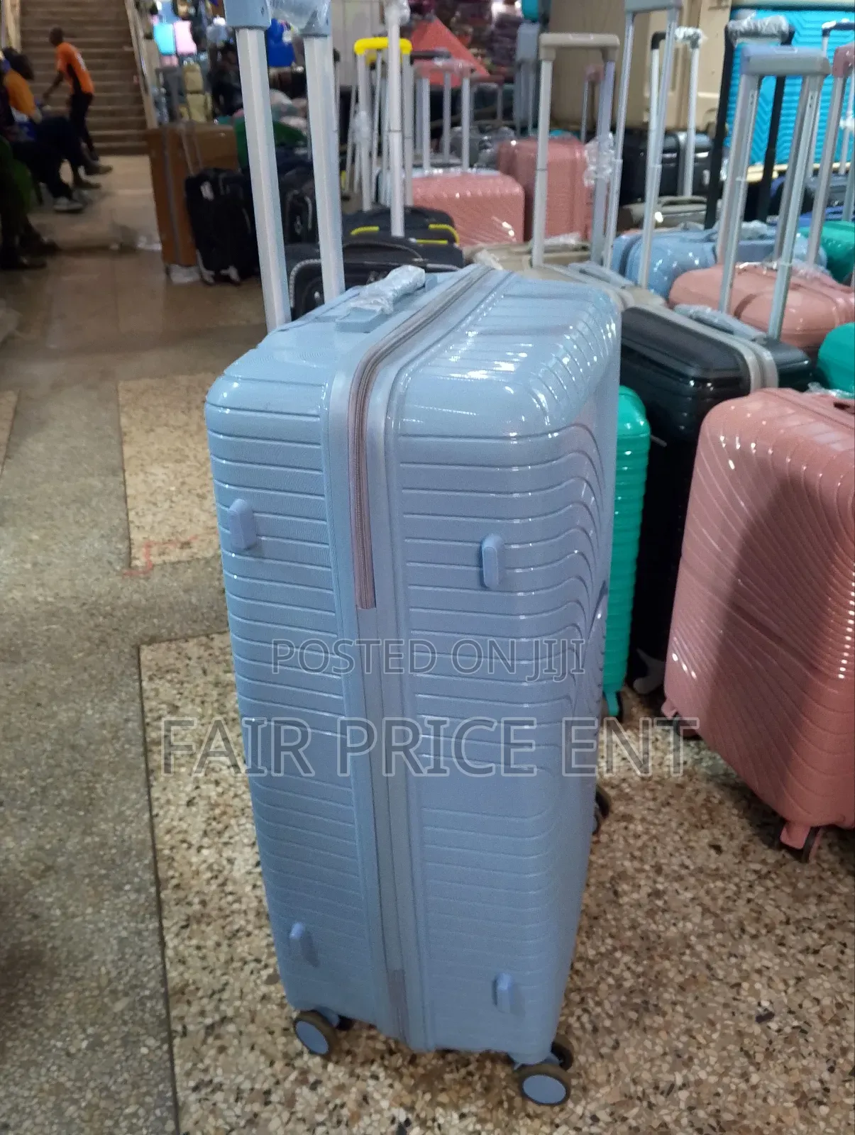 Pure Rubber Plastic Suitcases. Large. ( Blue)