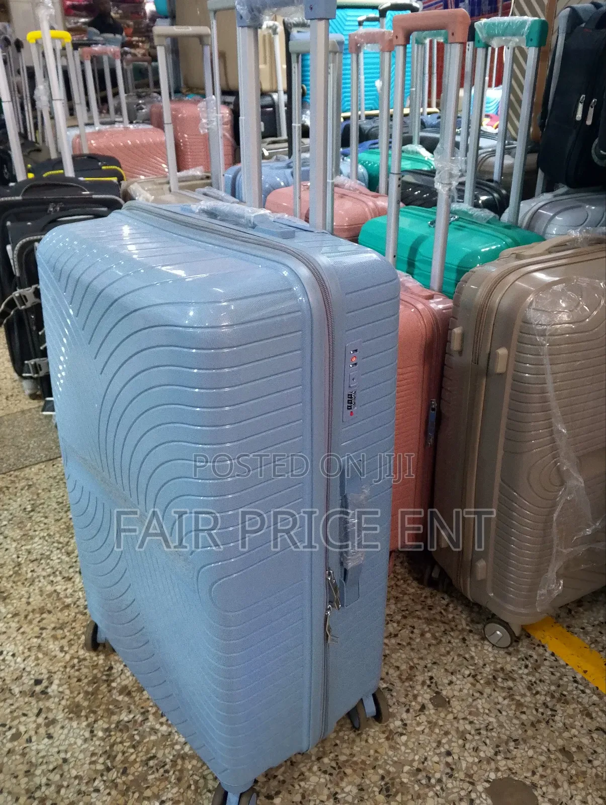 Pure Rubber Plastic Suitcases. Large. ( Blue)