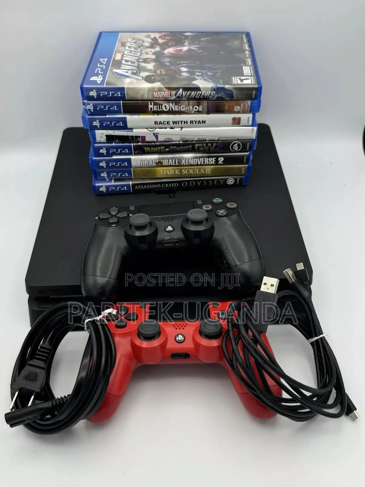 Sony Playstation 4 Slim Console With Games on It