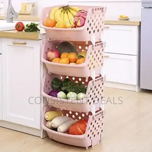 4 Tier Plastic Kitchen Rack