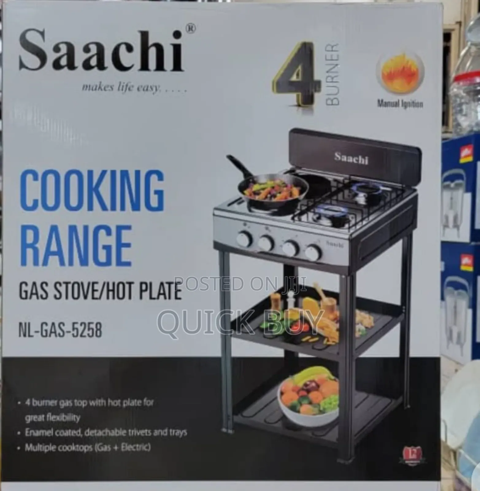 Original Trendy Saachi 4 Burner Gas Stove/Hot Plate