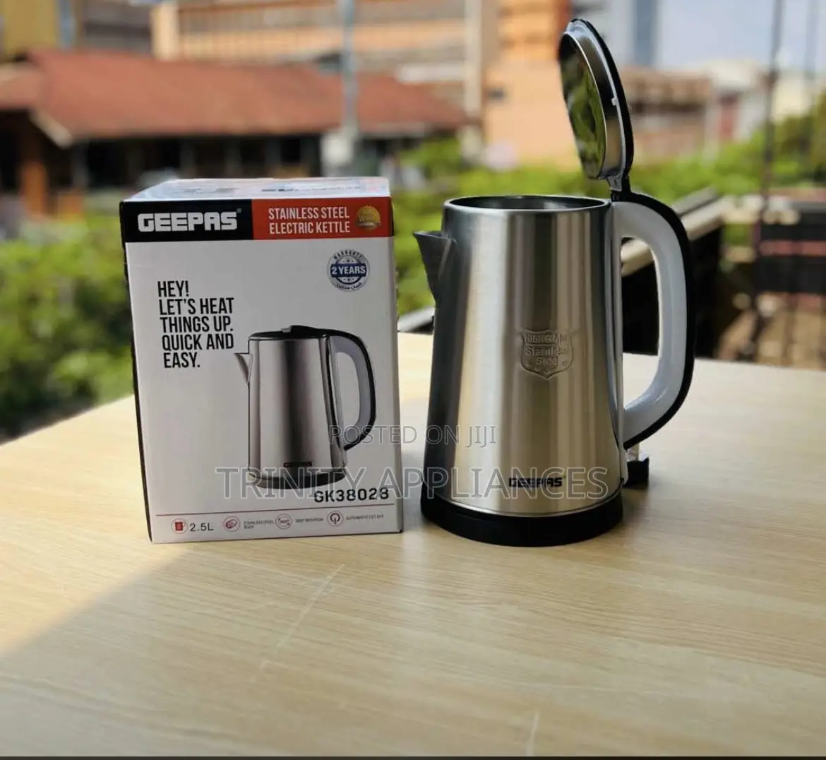 Geepas 2.5L Large Stainless Steel Electric Kettle GK38028