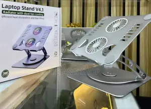 Metallic Laptop/Tablet Stand With Cooling Fan