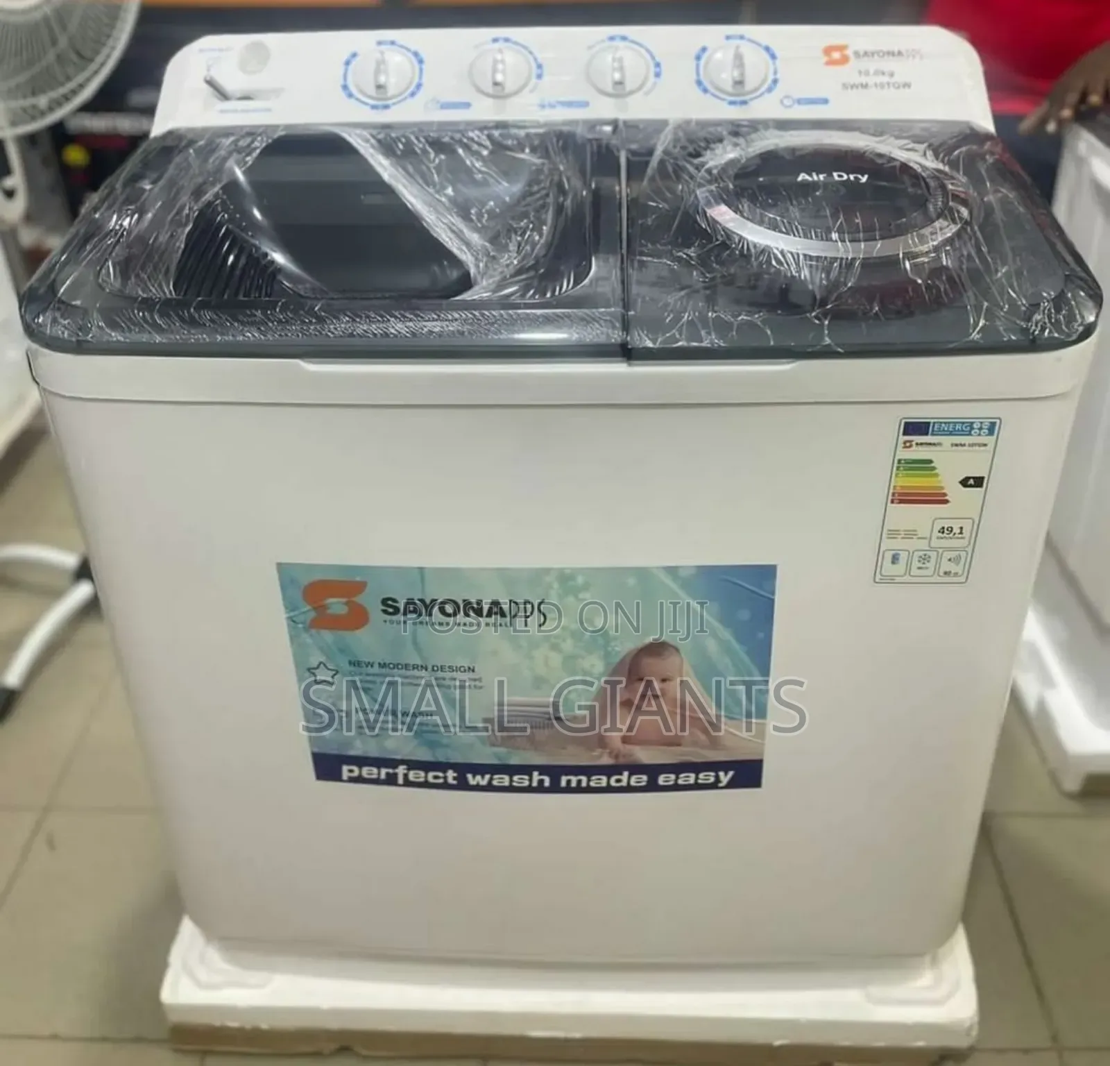 Sayonapps 10kg Twin Tub Washing Machine With Dryer