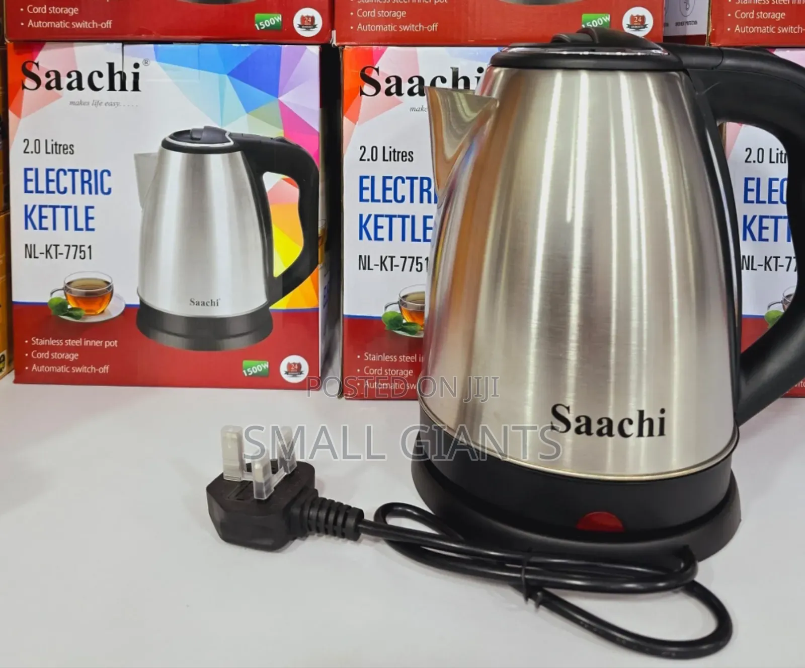 Stainless Steel Electric Kettle- 2.0 Liters - Silver,Black