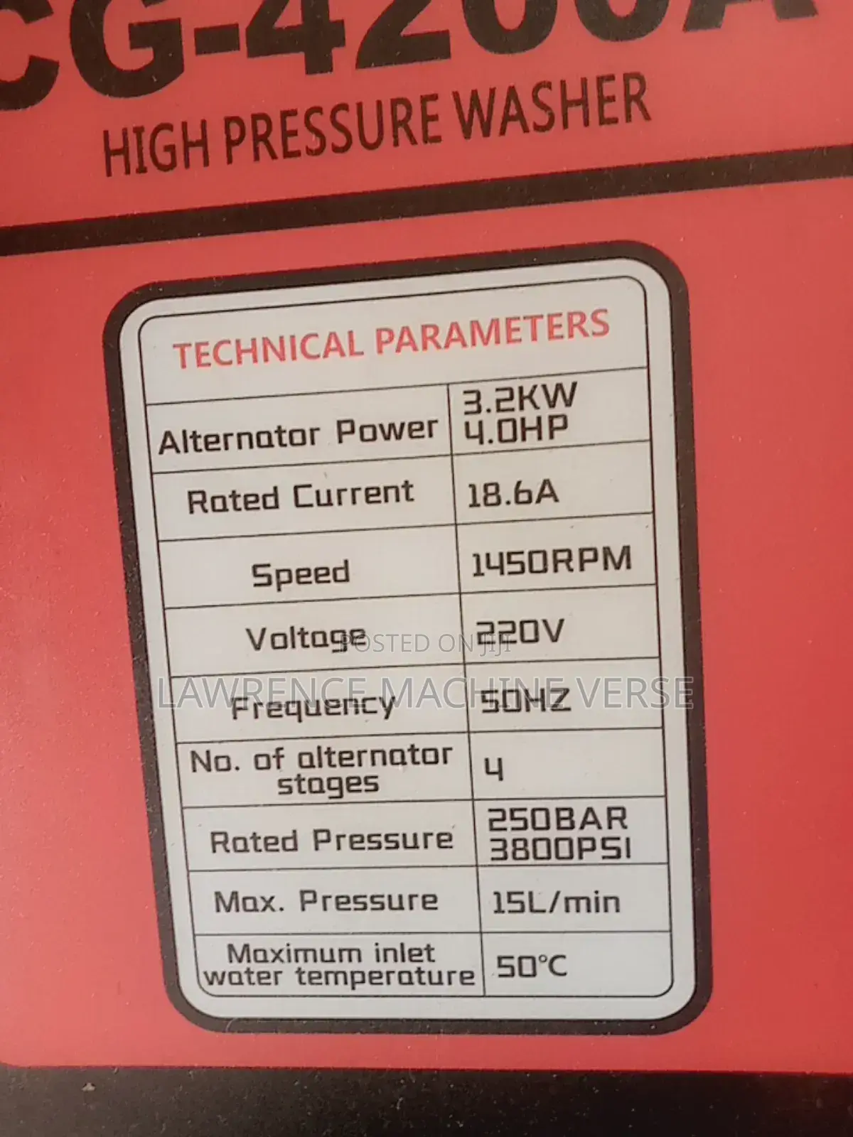 Electric Jet Washer 3800PSI