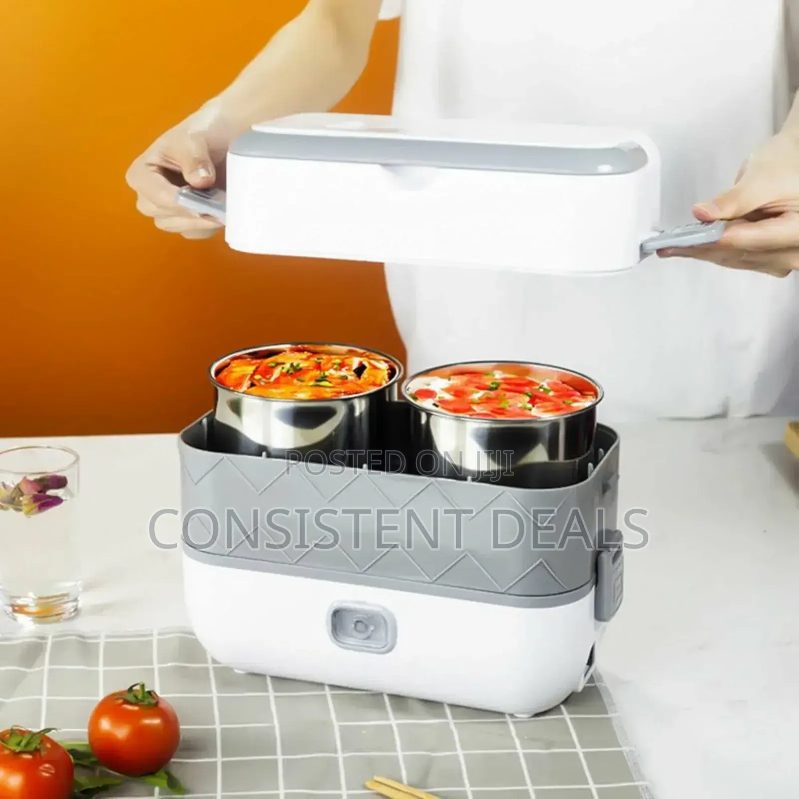 Electric Cooking Lunch Box (2 Layers)