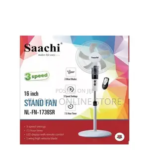 Saachi 16 Inch Stand Fan With Remote