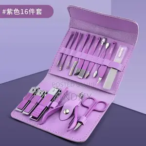 16pcs Nail Clippers Set Pedicure Kit Stainless