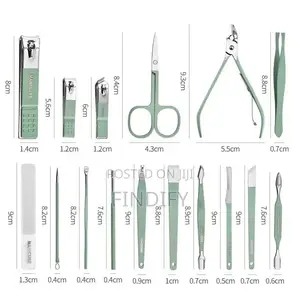 16pcs Nail Clippers Set Pedicure Kit Stainless