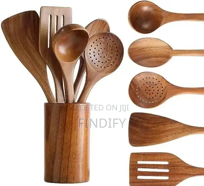 6pcs Cooking Tool Kitchen Utensils Set With Holder. For Cook