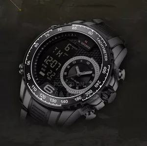 Naviforce Men Wrist Watch Stainless Steel Dual Display