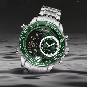 Naviforce Men Wrist Watch Stainless Steel Dual Display