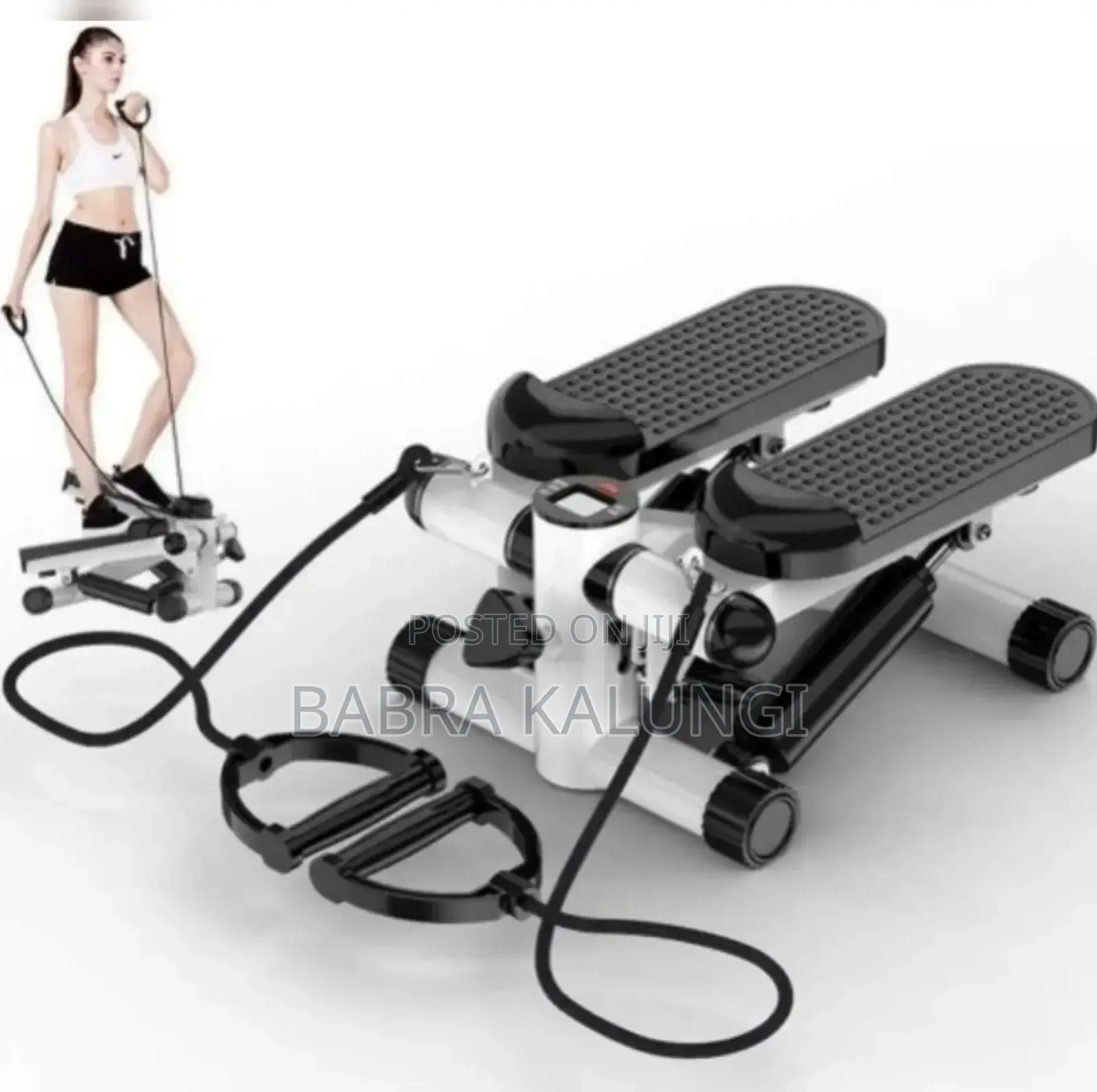 2in1 Stepper With Electric Ropes, Mini Exercise Bike