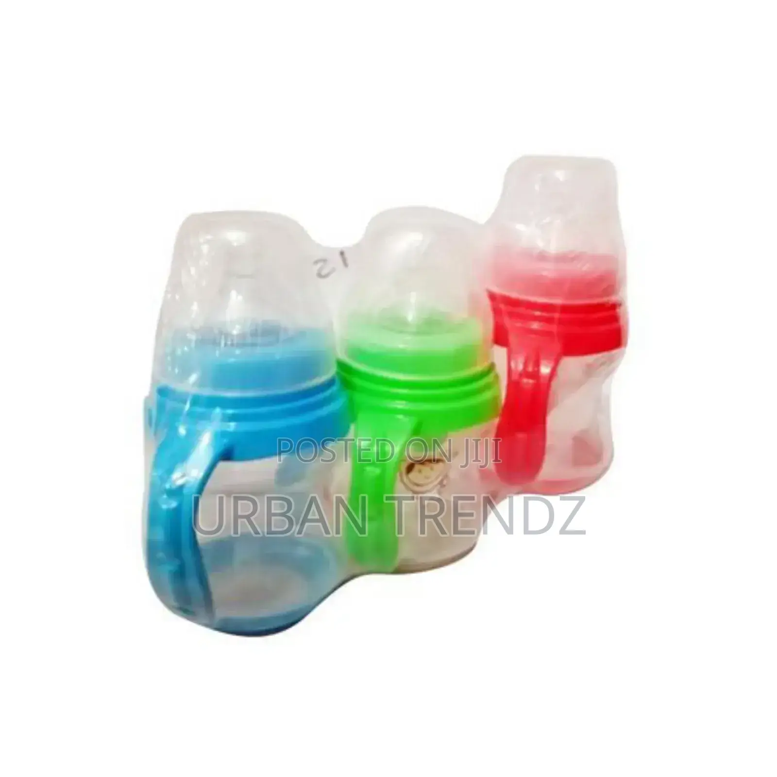3 Pieces Baby Feeding Bottles-150ml-Transparent