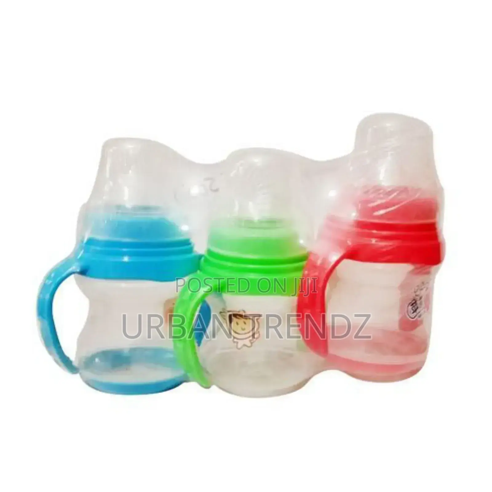 3 Pieces Baby Feeding Bottles-150ml-Transparent