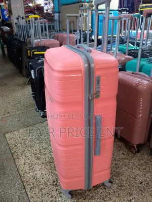 Pure Rubber Plastic Suitcases. Large.( Pink)
