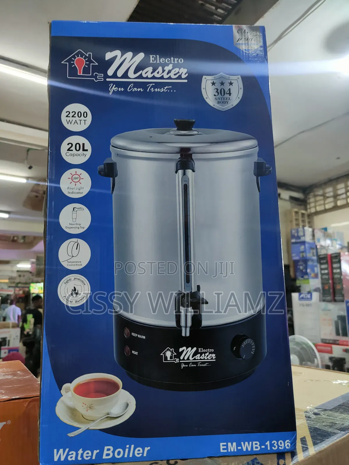 Electro Master 20l Water Boiler/Stainless Steel Water Boiler