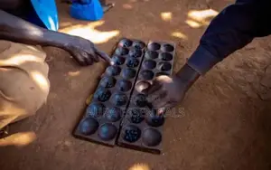 New African Wooden Omweso Board Game