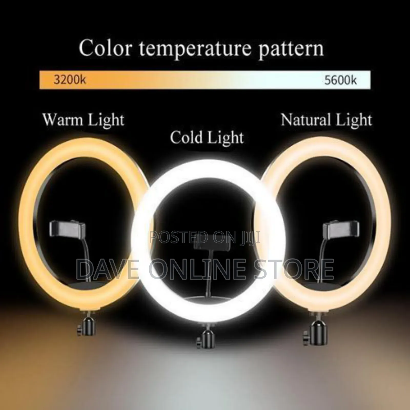 RGB 14 Inches Selfie Ring Light With Stand 35.5cm- 15 Colors