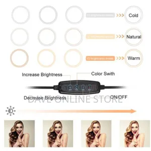 10.2 Inch Ring Light LED Camera Selfie for Video Photography