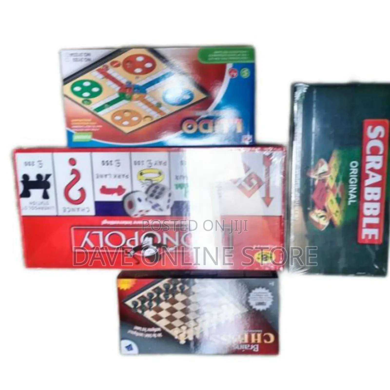 Monopoly + Scrabble + Ludo + Chess Board Game - ( 4 in 1)