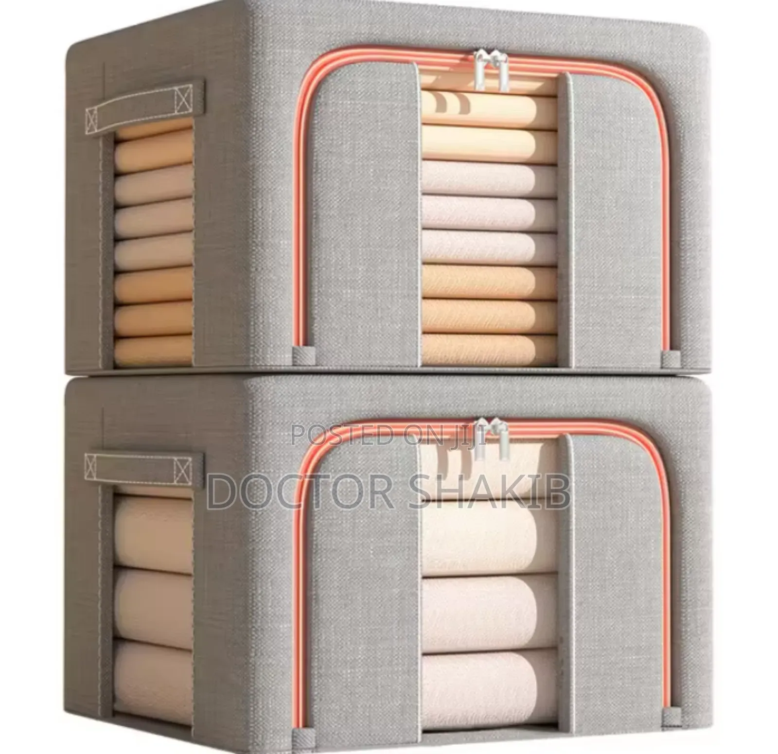 Large Capacity Foldable Fabric Storage Box (3pcs)