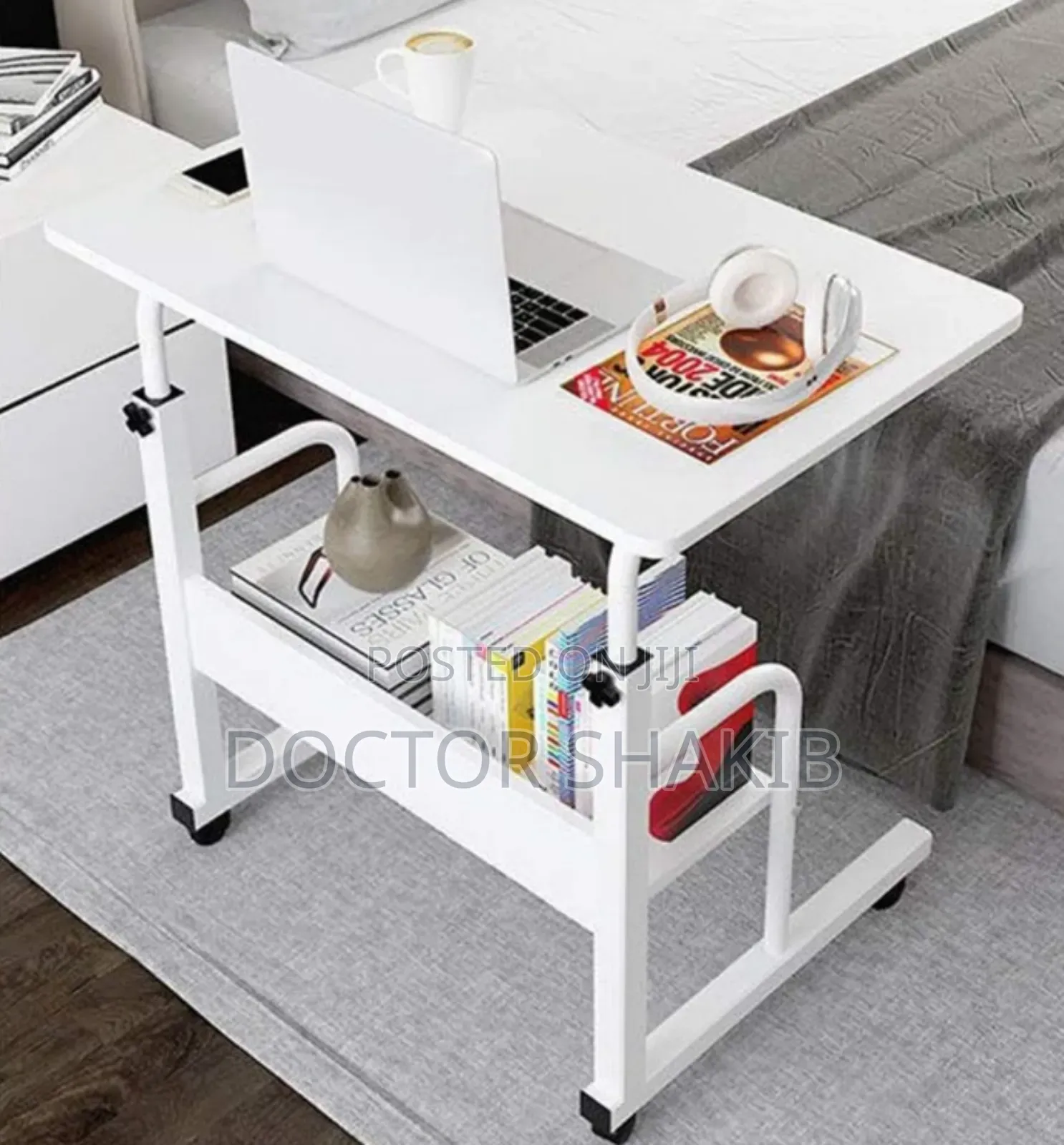 New Style Over Bed Sturdy Laptop Table With Wheels