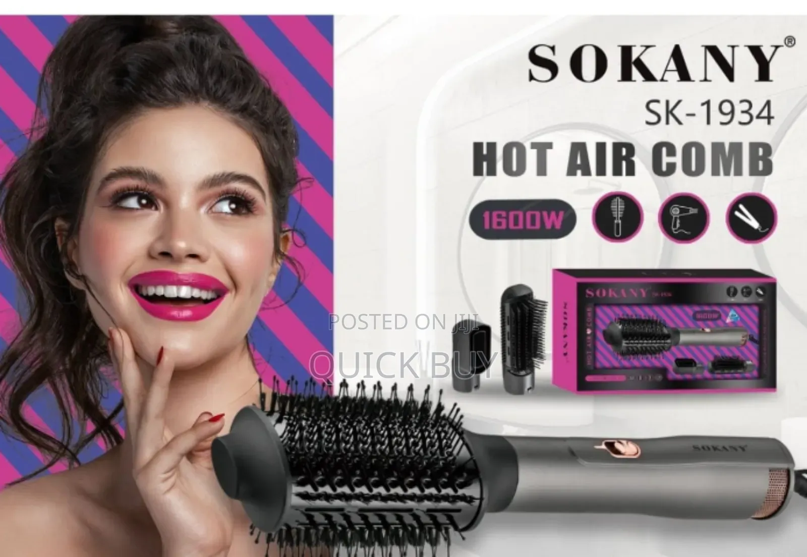 New Fashion Sokany Rotating Hairdryer Hot Air Comb