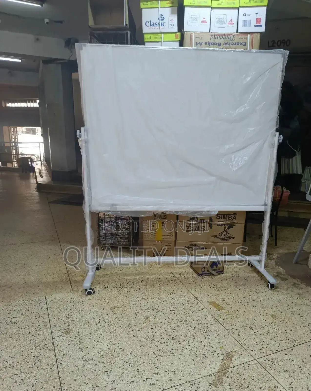 120x150cm Seminar White Board With Stand and Markers