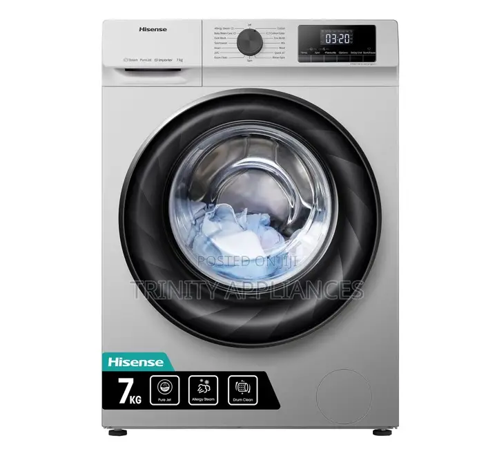 Hisense 7kg Automatic Front Load Washing Machine, Wfhv7012s