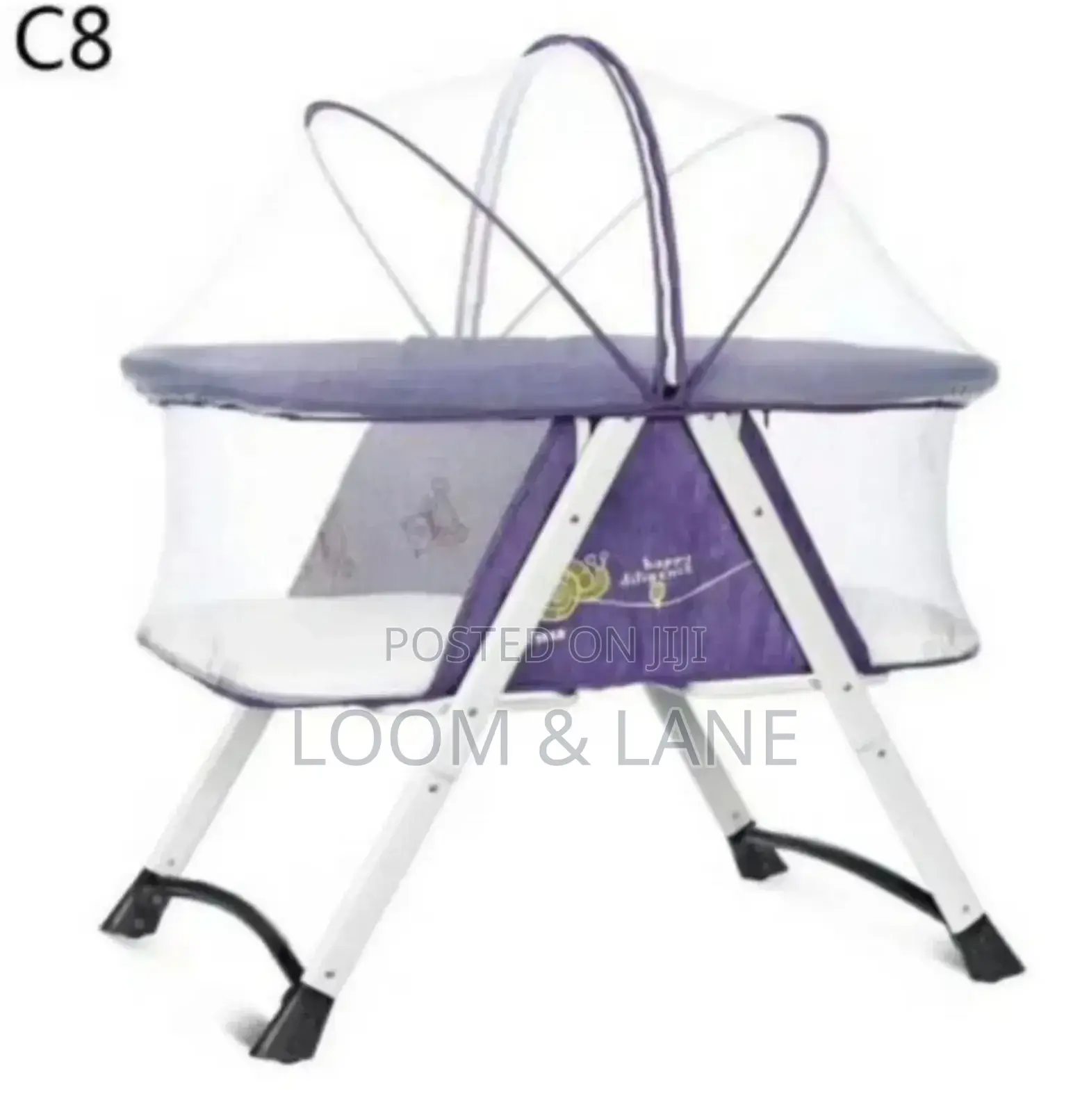 Foldable Portable Baby Net Bed Crib With Wheels
