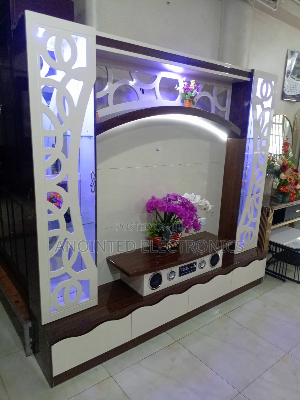 Wall Unity With Lights and Music System