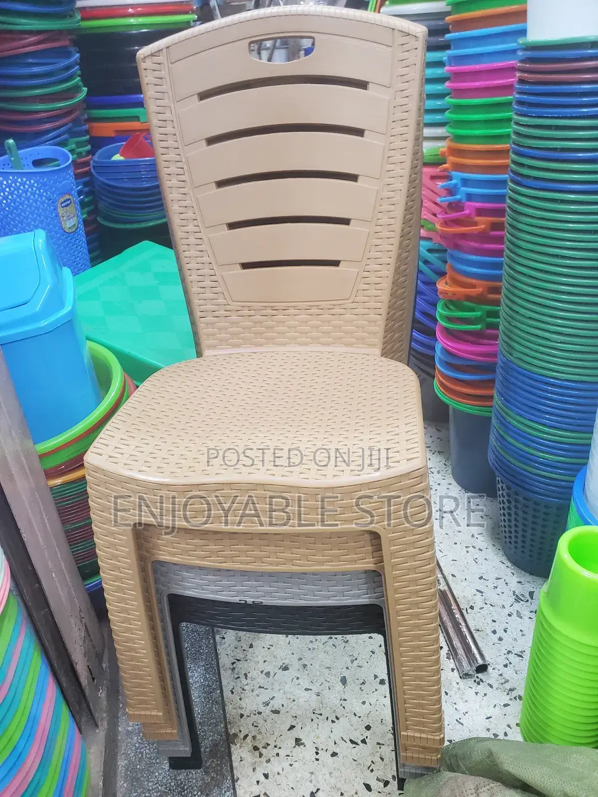 Brand New Plastic Chairs Armless