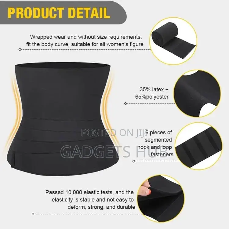 Waist Band Wrap Elastic Stomach High Compression Weight Loss