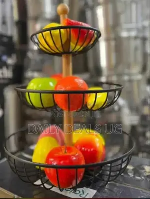 Metallic 3 Layer Fruit Rack