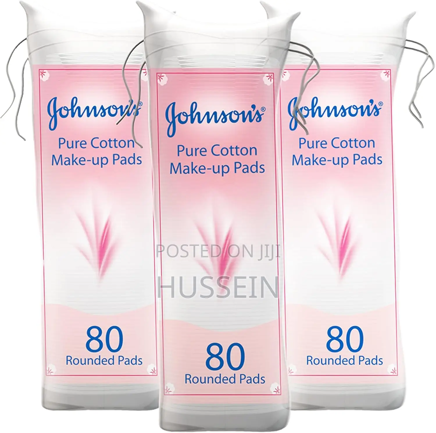 Johnson’S Pure Cotton Makeup Pads, Pack of 3x80 Rounded Pads