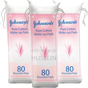 Johnson’S Pure Cotton Makeup Pads, Pack of 3x80 Rounded Pads