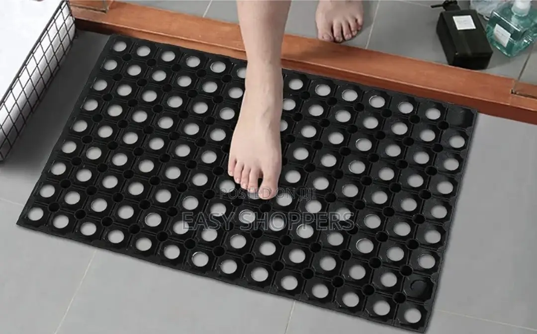 Home Entrance Outdoor Thick Rubber Mat Color Black