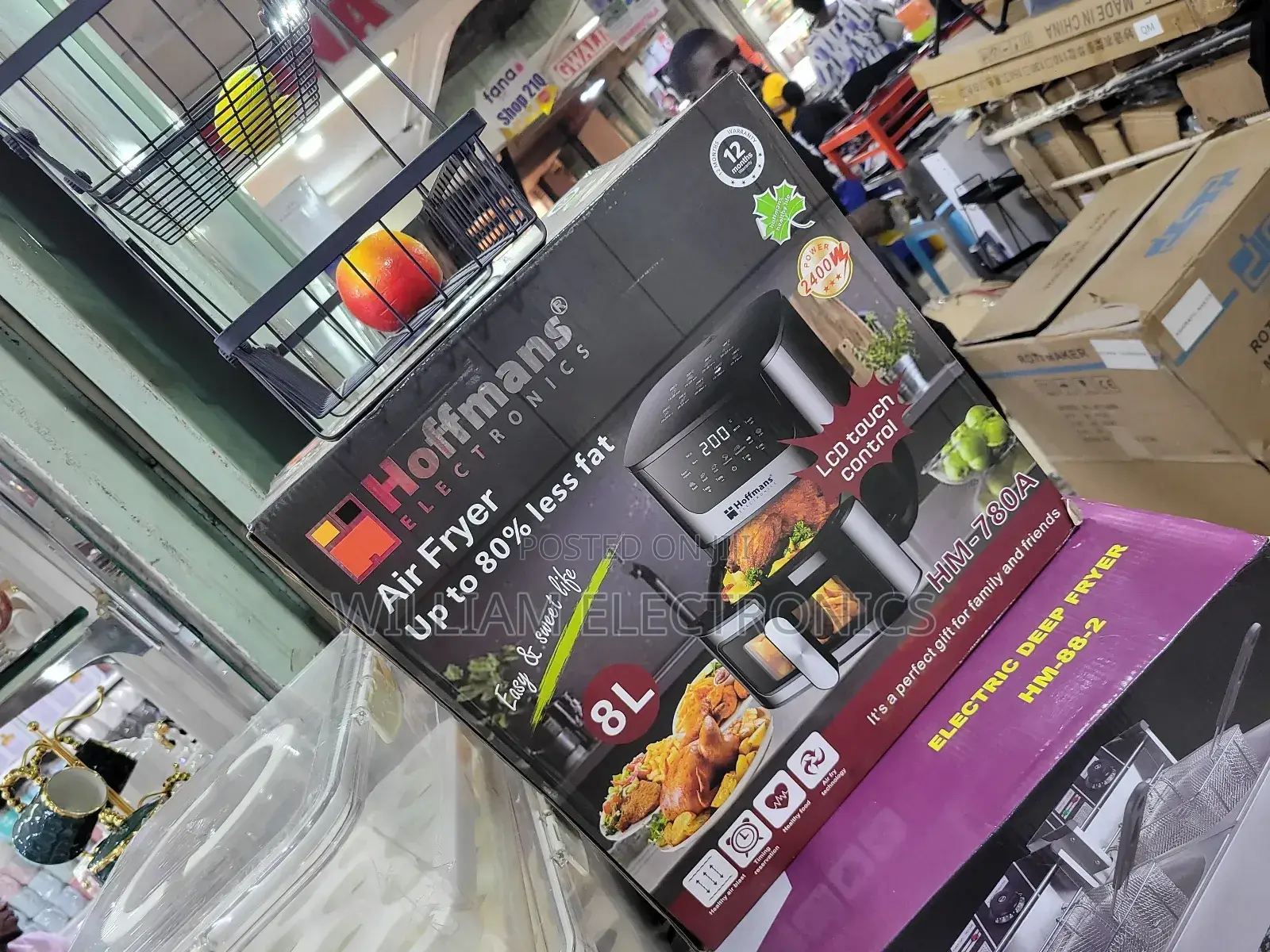 LCD Touch Control 8L Hoffman Air Fryer/ Digital Air Fryer 8L